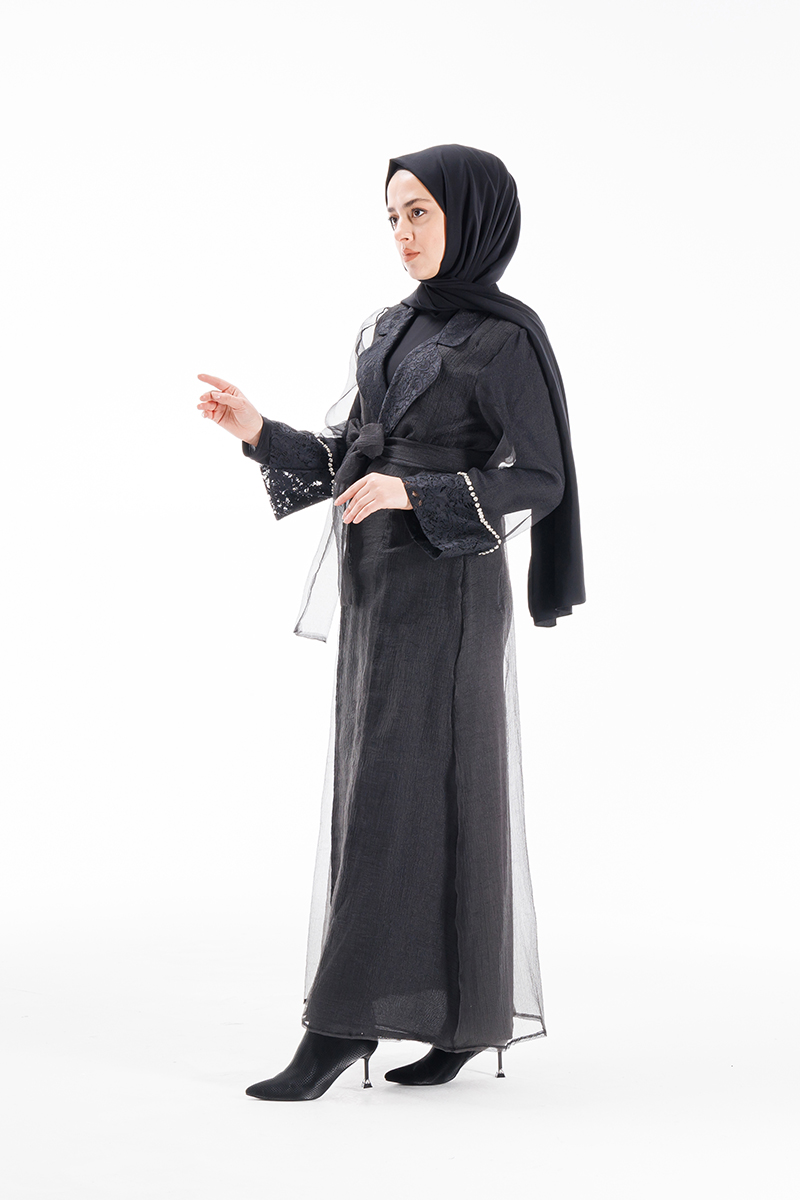 Etrucci 3855 Siyah Abaya