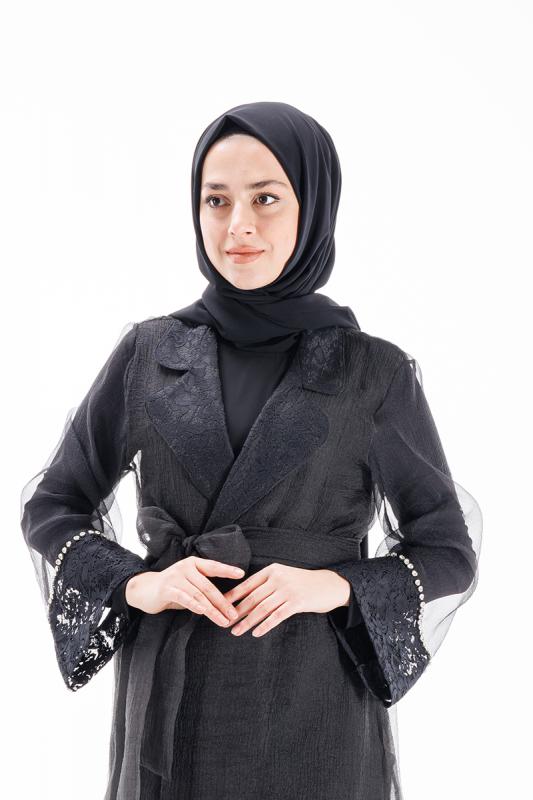 Etrucci 3855 Siyah Abaya