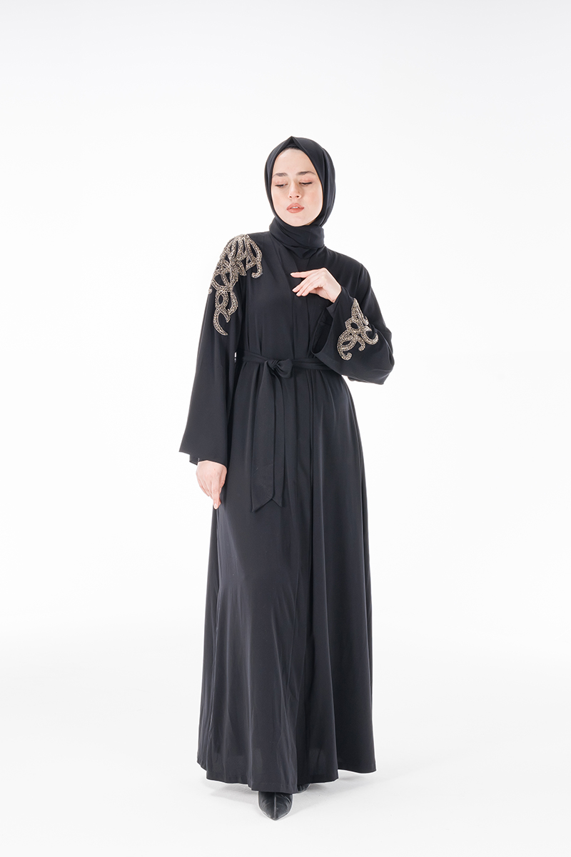 Hatice Ulaş Ha08 Siyah Abaya