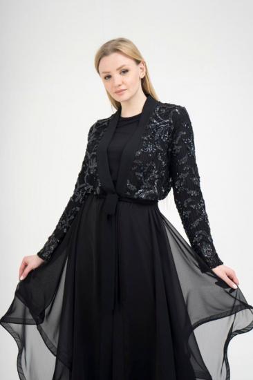 ORHAN 02-1433 SİYAH ABAYA