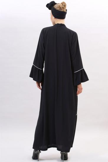 HATİCE ULAŞ HU127 SİYAH ABAYA