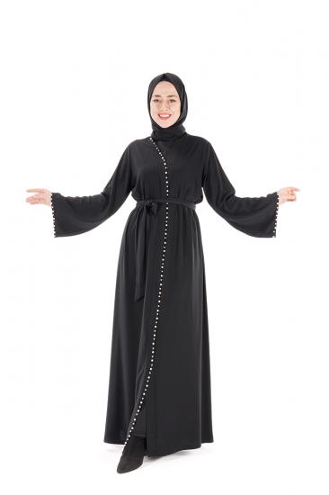 HATİCE ULAŞ ZH20 SİYAH ABAYA