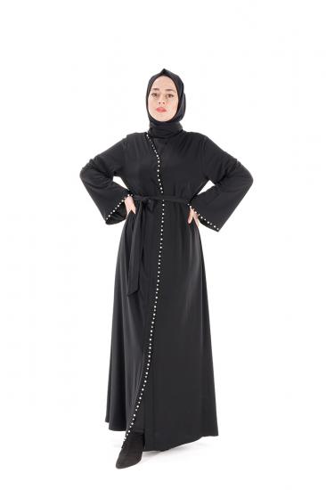 HATİCE ULAŞ ZH20 SİYAH ABAYA