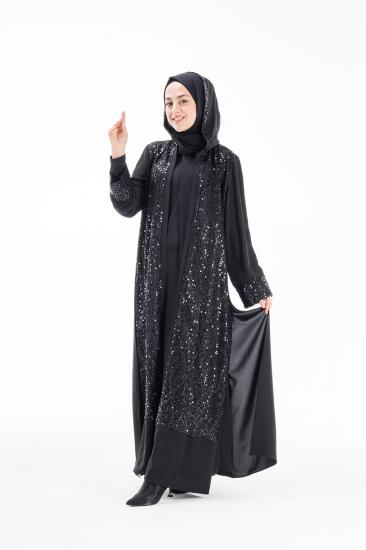 ORHAN 10-1143 SİYAH ABAYA