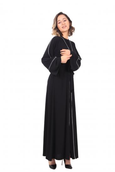 HATİCE ULAŞ HU126 SİYAH ABAYA