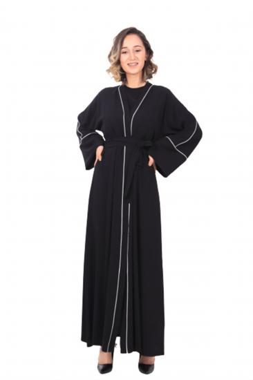 HATİCE ULAŞ HU126 SİYAH ABAYA